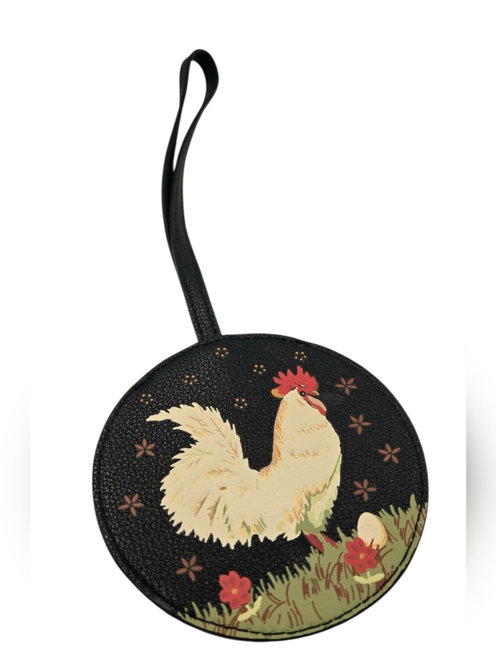 Vera Bradley Faux Leather Whimsey Novelty Chanticleer Rooster Luggae Tag NWOT
